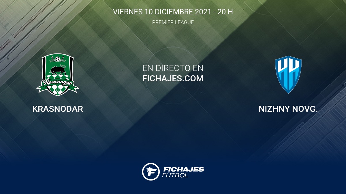 Krasnodar vs Nizhny Novg. Partido en Directo 18ª jornada de Premier League 2021/2022 10/12 Krasnodar vs Nizhny Novg. Partido en Directo 18ª jornada de Premier League 2021/2022 10/12