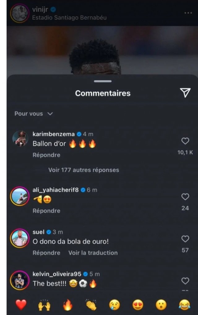 Karim Benzema elogia a Vinicius