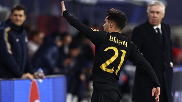 Brahim Díaz celebra