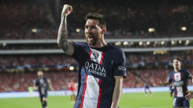 Lionel Messi celebra un gol