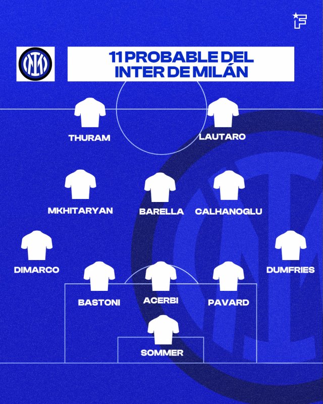 Once probable del Inter.