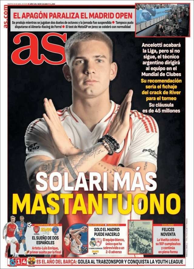 La portada de As