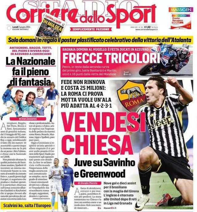 La portada de Corriere