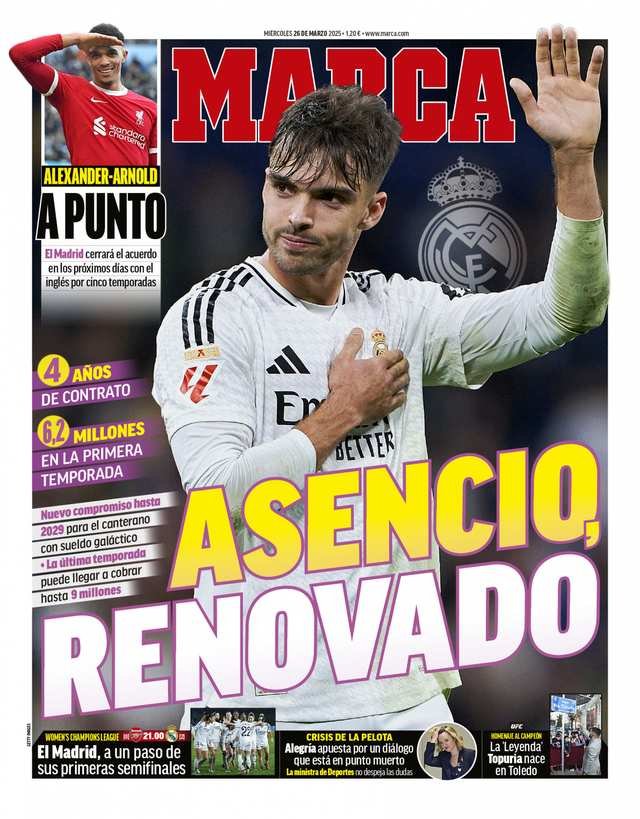 La portada de Marca