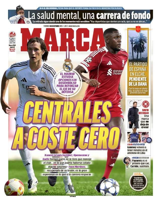 La portada de Marca