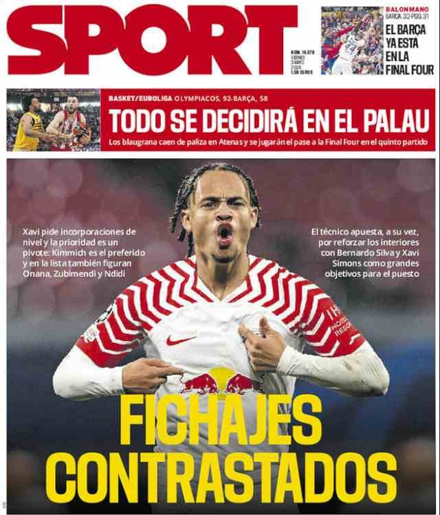 La portada de Sport