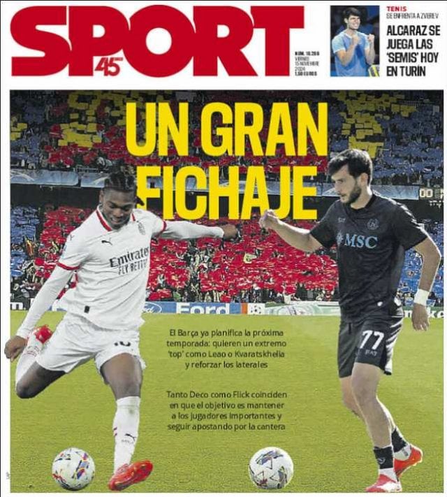 La portada de Sport