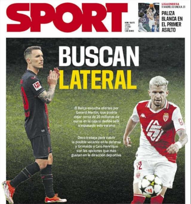La portada de Sport