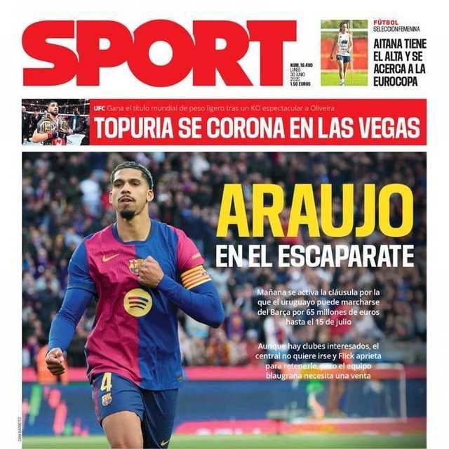 La portada de Sport