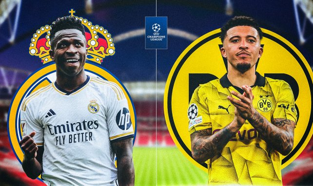 Vinícius Junior del Real Madrid y Jadon Sancho del BVB