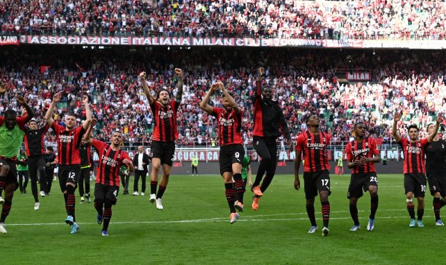 La alegría de los jugadores del AC Milan