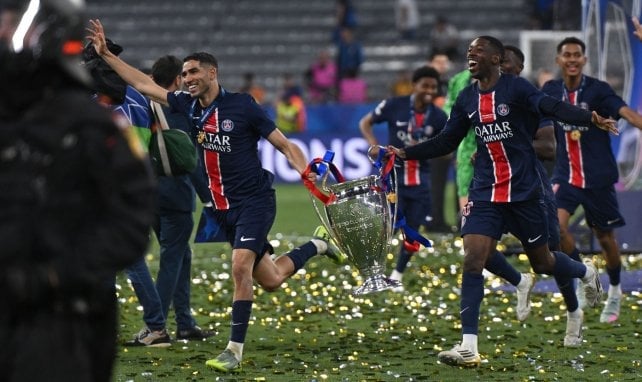 Dembélé y Achraf con el PSG