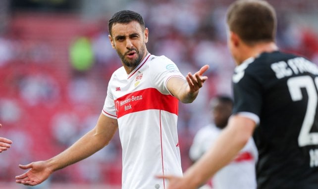 Hamadi Al Ghaddioui en un partido con el VfB Stuttgart