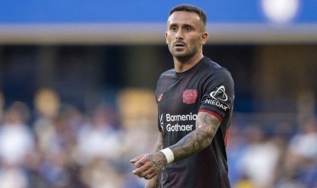 Aleix García con el Bayer Leverkusen