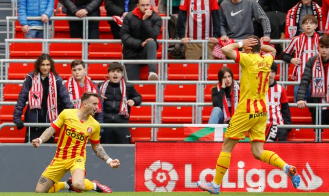 Aleix García celebrando su gol al Athletic de Bilbao