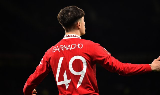 Alejandro Garnacho con el Manchester United