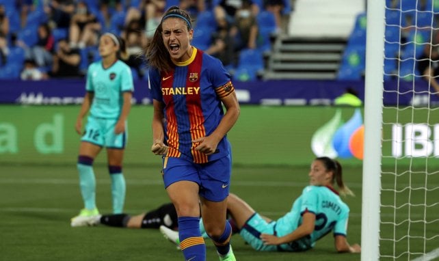 Alexia Putellas celebra un gol con el FC Barcelona