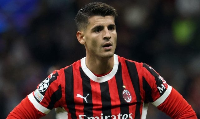 Álvaro Morata con el AC Milan.