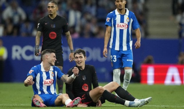 Andreas Christensen en un partido del FC Barcelona.