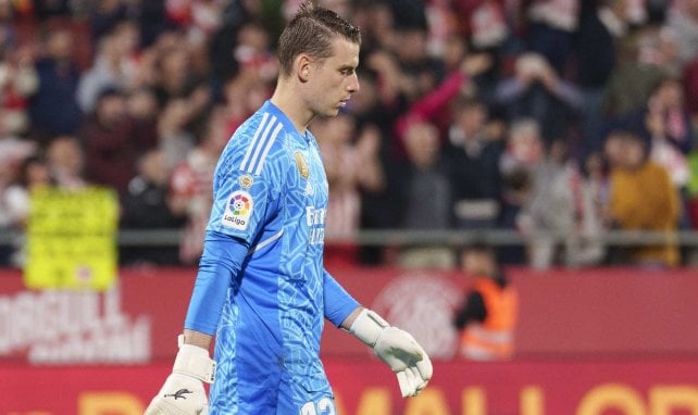 Andriy Lunin con el Real Madrid