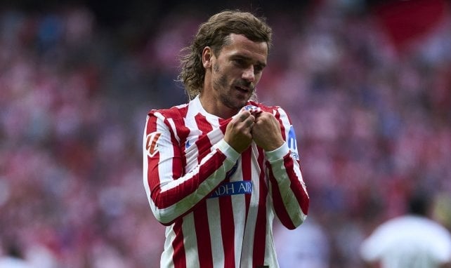 Antoine Griezmann celebra un gol en el Atlético de Madrid