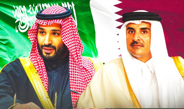 Mohammed ben Salmane y el Emir Tamim ben Hamad Al Thani