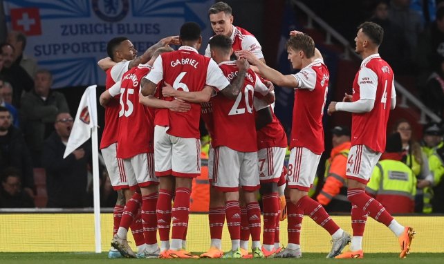 Los jugadores del Arsenal celebran un gol