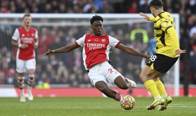 Albert Sambi Lokonga, con el Arsenal en la Premier League