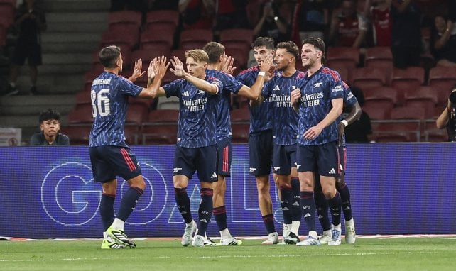 El Arsenal celebra un gol
