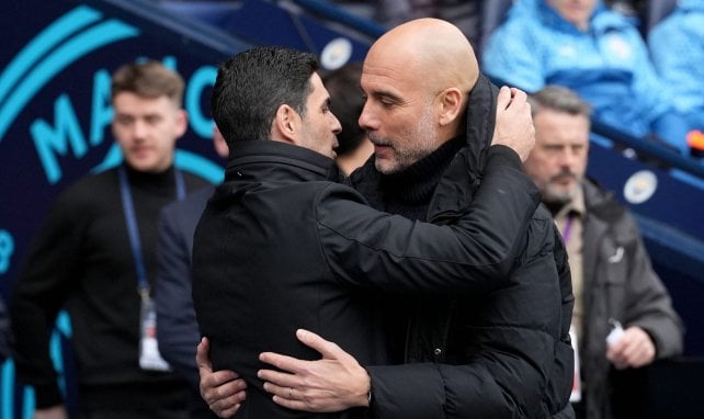 Pep Guardiola y Mikel Arteta