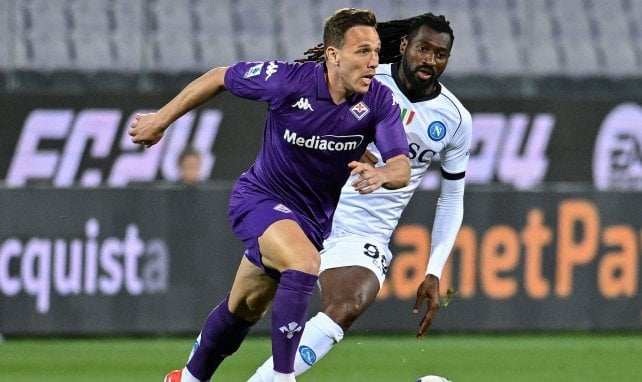 Arthur Melo con la Fiorentina