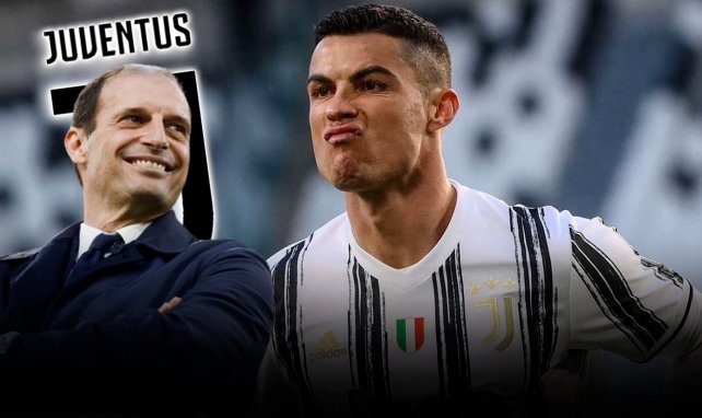 Massimiliano Allegri y Cristiano Ronaldo (Juventus)