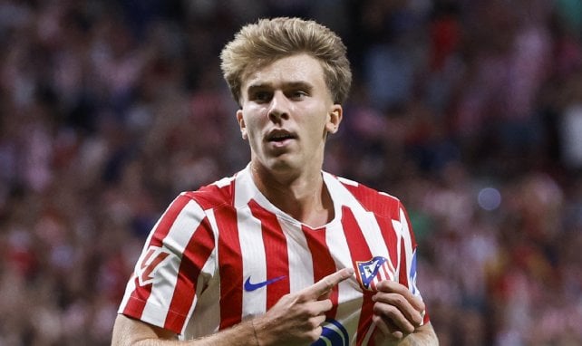 Pablo Barrios con el Atlético de Madrid