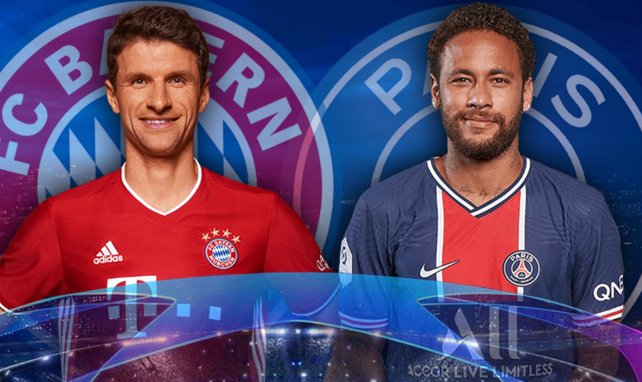 Thomas Müller (Bayern Munich) y Neymar (PSG)