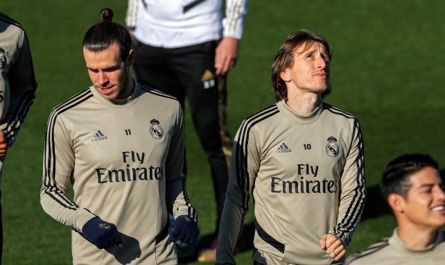 Gareth Bale en un entrenamiento del Real Madrid