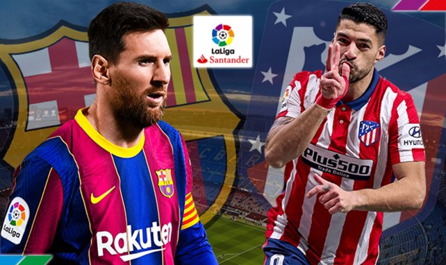 Lionel Messi (FC Barcelona) y Luis Suárez (Atlético de Madrid)