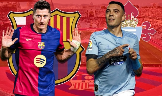 Lewandowski y Iago Aspas