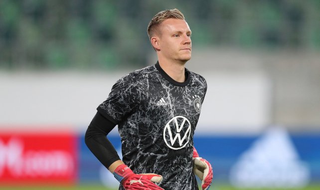 Bernd Leno en acción con Alemania