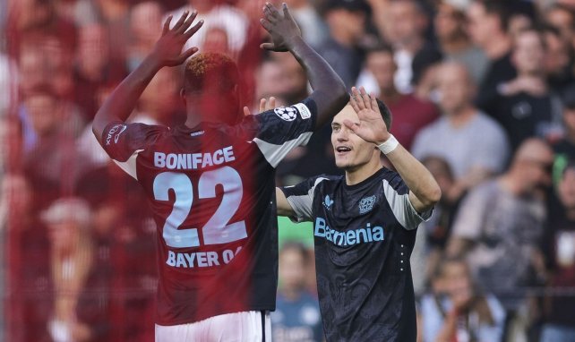 Victor Boniface con el Bayer Leverkusen