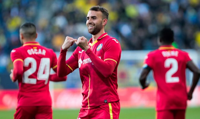 Borja Mayoral celebra un gol con el Getafe
