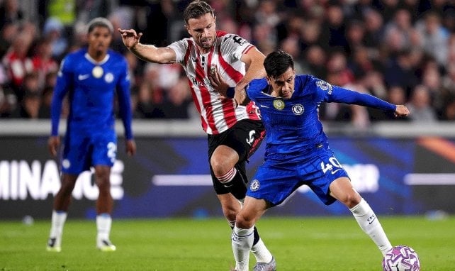 Facundo Buonanotte con el Chelsea.