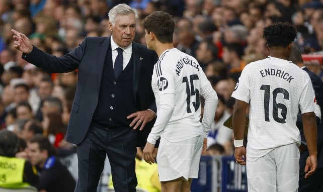 Carlo Ancelotti, Arda Güler y Endrick