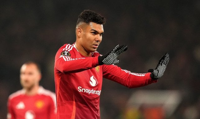 Casemiro con el Manchester United