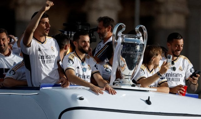 El Real Madrid celebra la Liga de Campeones.