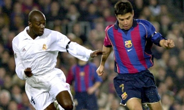 Claude Makélélé durante su etapa en el Real Madrid
