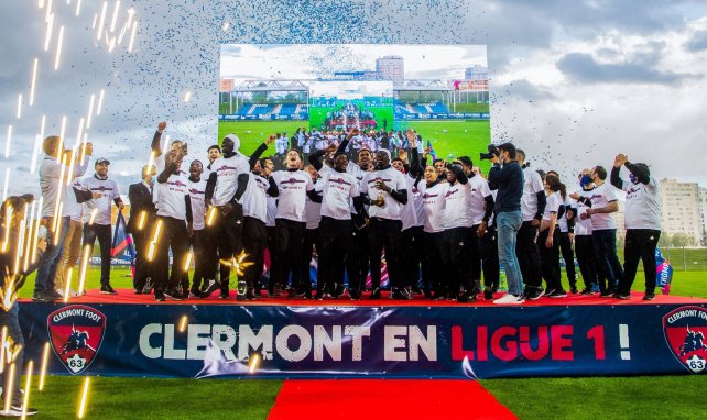 El Clermont festeja su ascenso a la Ligue 1