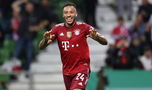 Corentin Tolisso celebra un gol con el Bayern Múnich