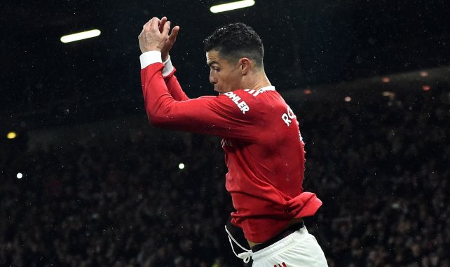 Cristiano Ronaldo celebra un gol con el Manchester United