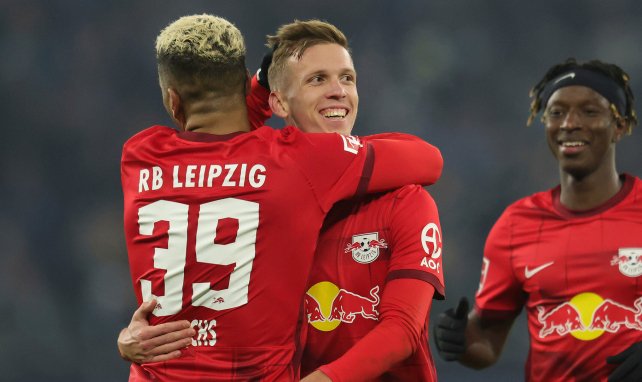 Dani Olmo celebra un gol con el RB Leipzig
