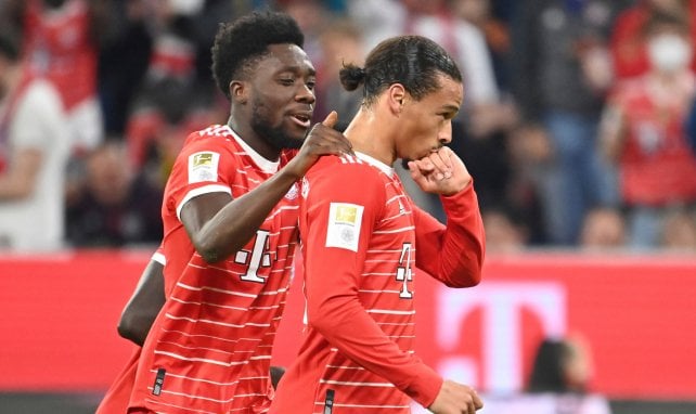 Alphonso Davies y Leroy Sané con el Bayern de Múnich